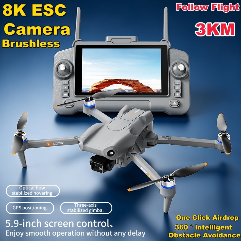 Drone Gimbal - 5,9 inç Dokunmatik Ekran, 3 Eksenli
