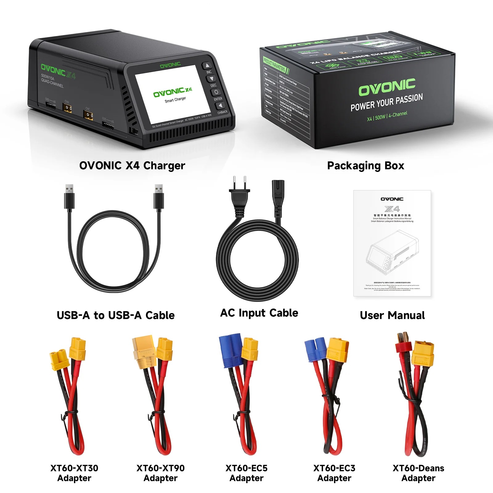 Drone Battery Strap - Ovonic X4 AC500W 4 Kanallı Akıllı